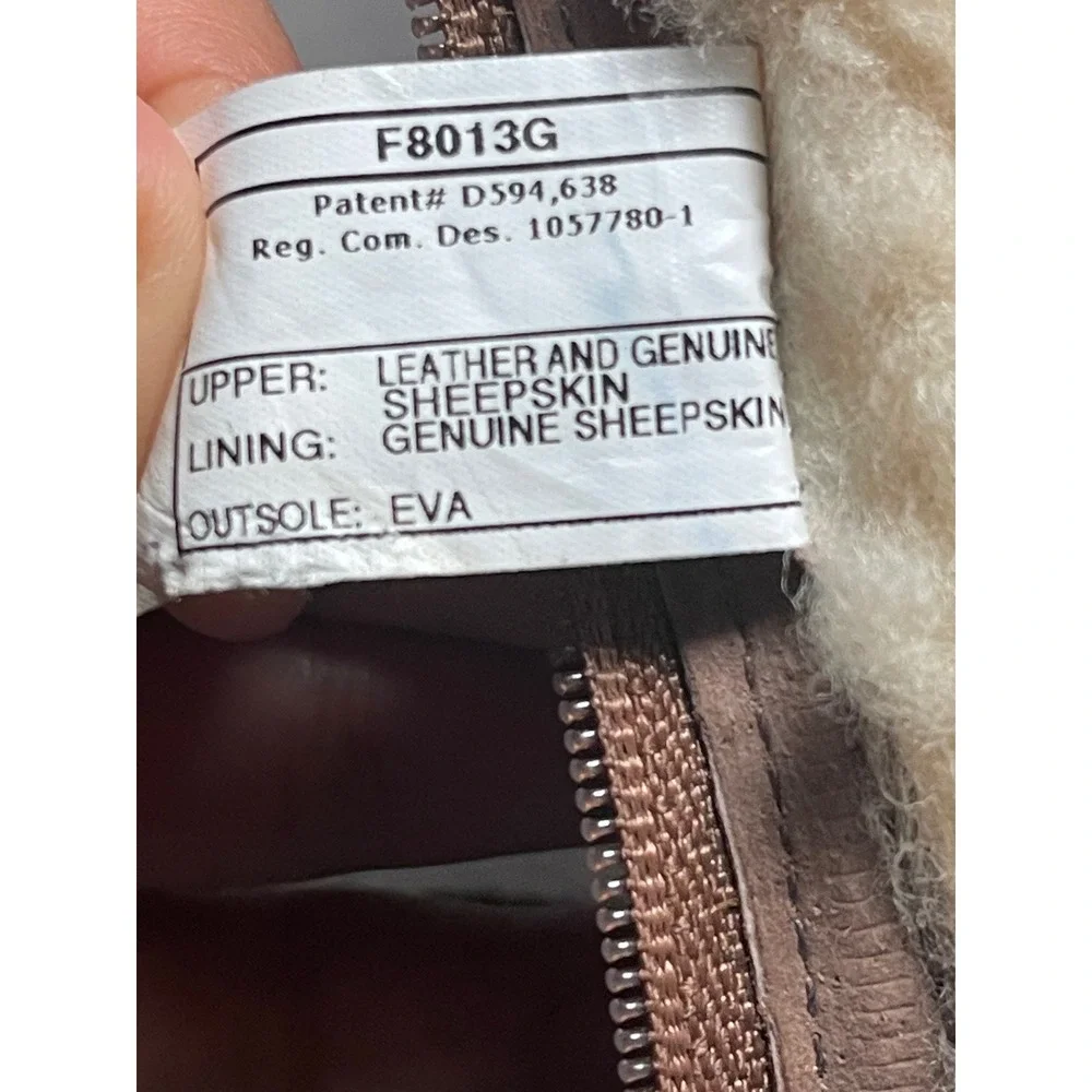 UGG Tall Chestnut Brown Suede Buckle Strap